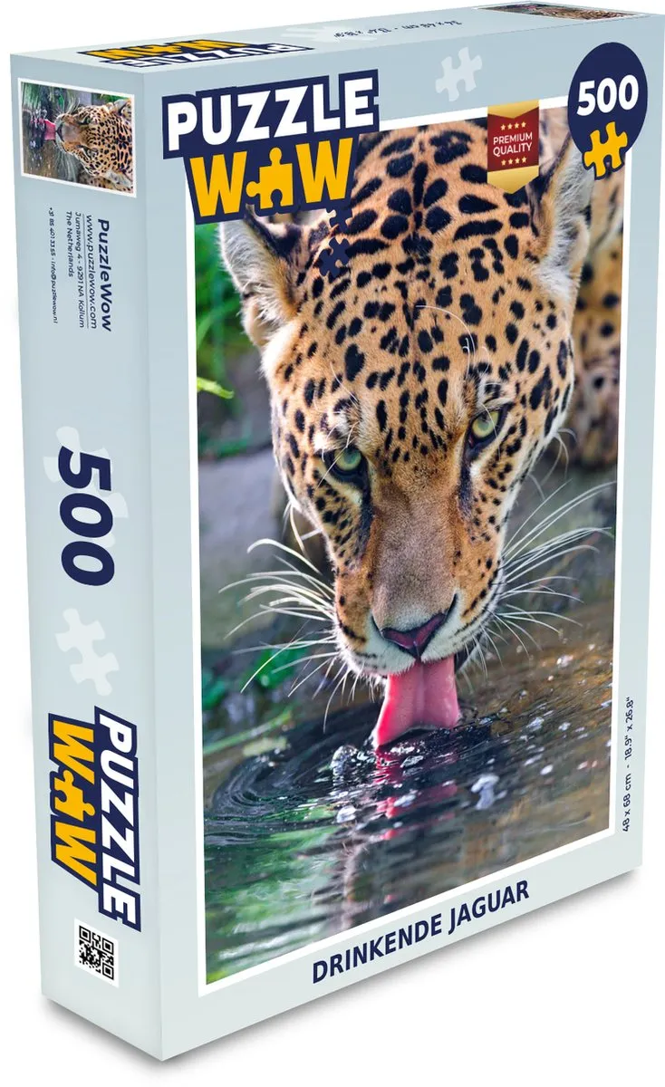 PuzzleWow Jaguar Water Tong Legpuzzel 500 Stuks