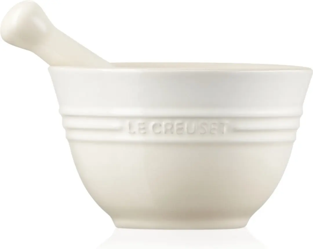 Le Creuset Meringue Vijzel met Stamper 12cm - Wit - afbeelding 2 van 5