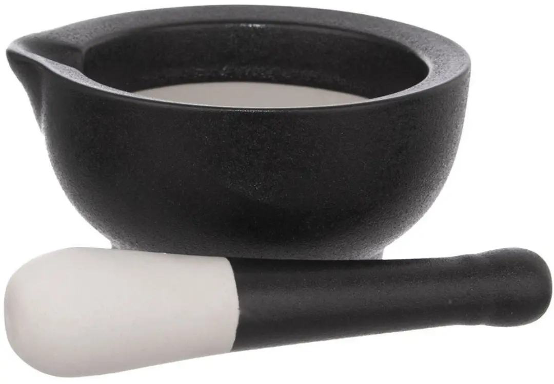 Orion Black Porcelain Vijzel - 12,5cm - Zwart - afbeelding 2 van 6