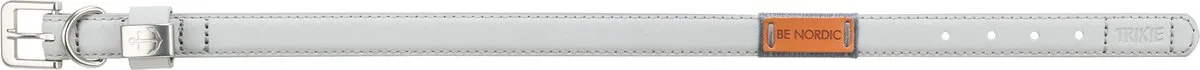 Trixie Be Nordic Leren Halsband - Lichtgrijs - S