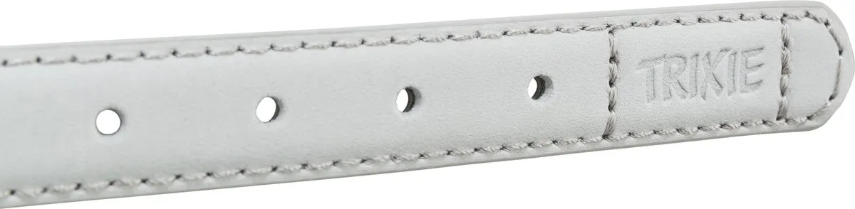 Trixie Be Nordic Leren Halsband - Lichtgrijs - S