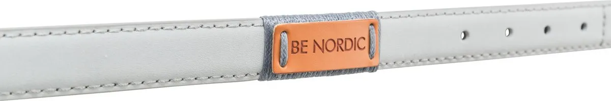 Trixie Be Nordic Leren Halsband - Lichtgrijs - S