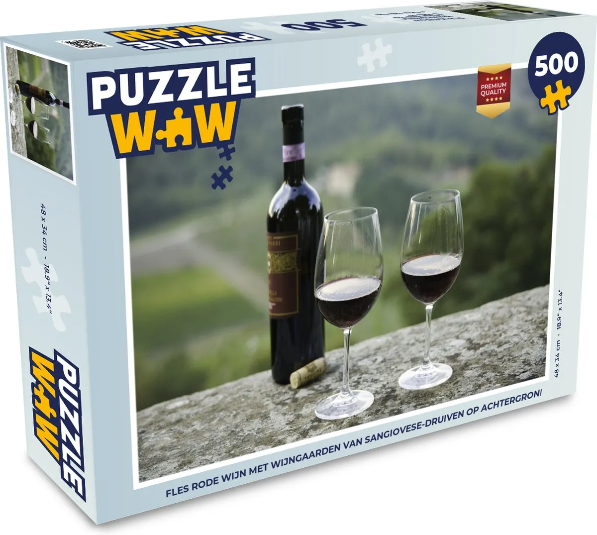 PuzzleWow Wijn Puzzel 500 Stuks