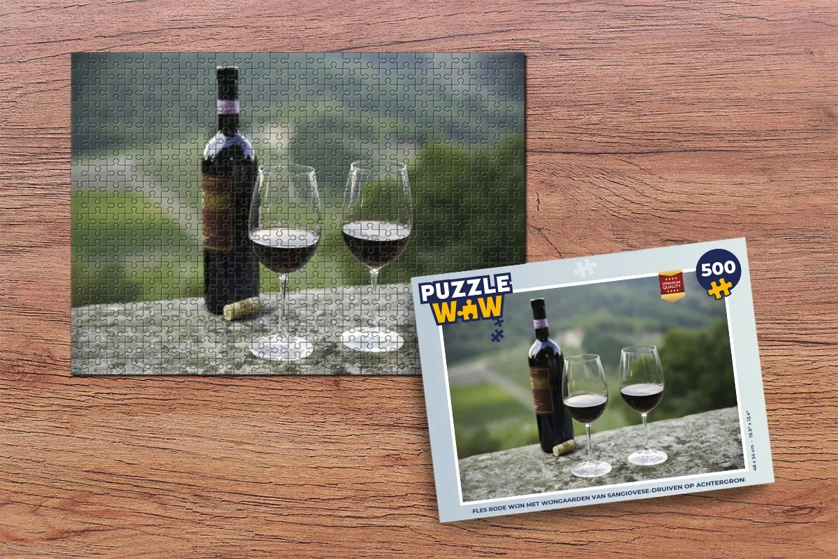 PuzzleWow Wijn Puzzel 500 Stuks - Multicolor