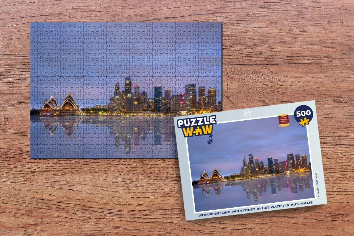 PuzzleWow Sydney Weerspiegeling Legpuzzel 500 Stuks