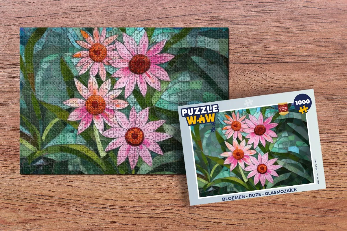 PuzzleWow Bloemen Mozaïek Legpuzzel 1000 Stuks - MPN 8721374597980