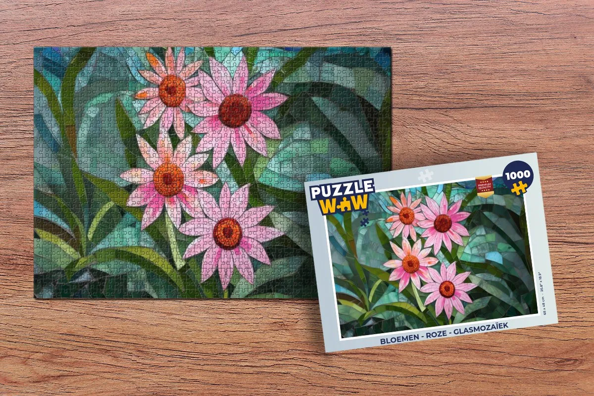PuzzleWow Bloemen Mozaïek Legpuzzel 1000 Stuks - MPN 8721374597980