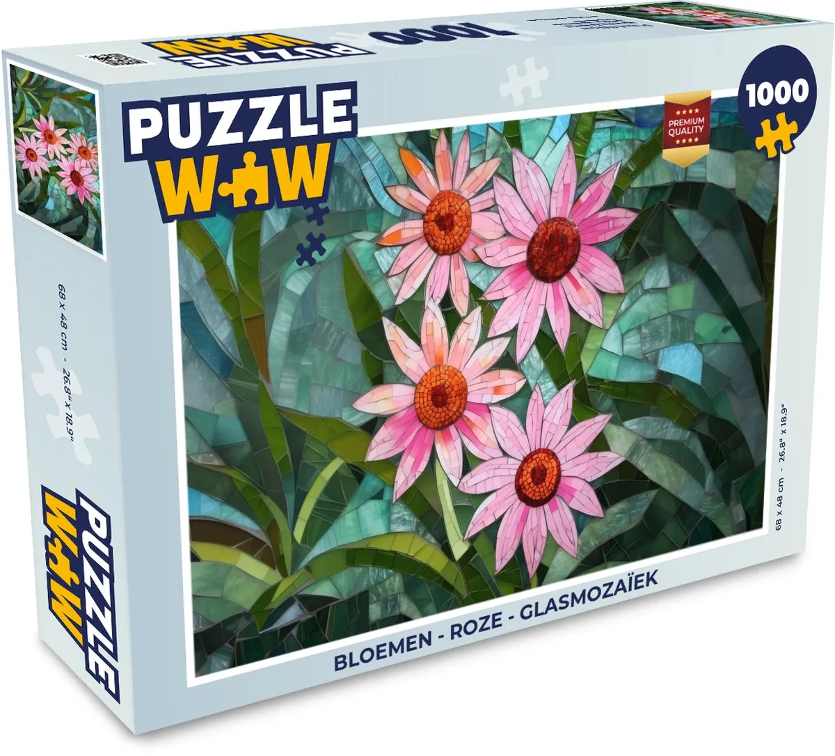 PuzzleWow Bloemen Mozaïek Legpuzzel 1000 Stuks - MPN 8721374597980