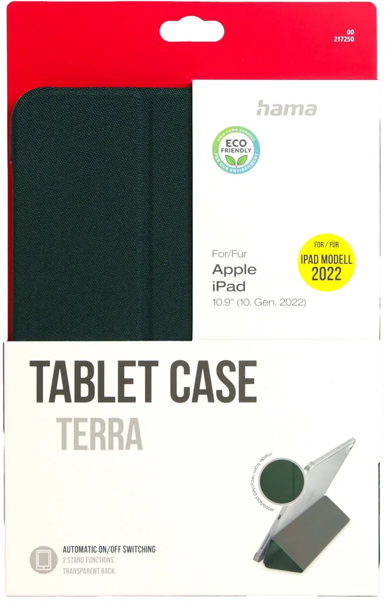 Hama Terra 00217250 Tablet-Case - Apple iPad 10.9 (10e gen) - Groen - afbeelding 6 van 6