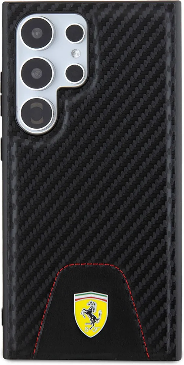 Ferrari Backcase Hoesje Samsung Galaxy S24 Ultra - Zwart