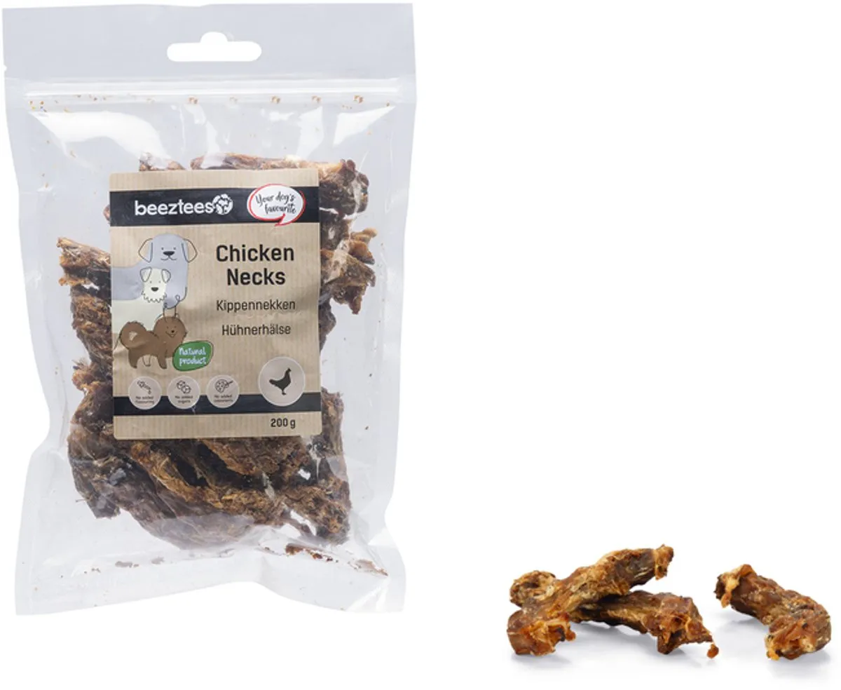 Beeztees Kippennekken Hondensnack 200g - 25 Stuks