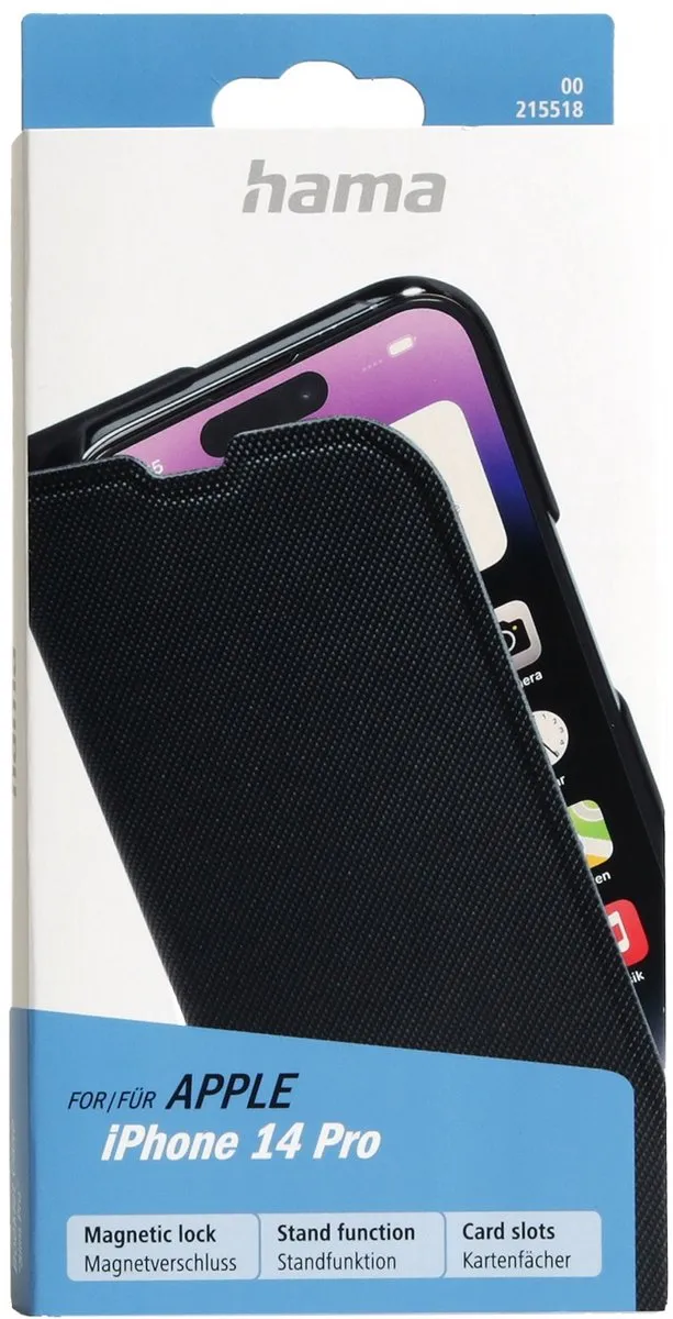 Hama Booklet Slim Pro Hoesje iPhone 14 Pro - Zwart - MPN 00215518
