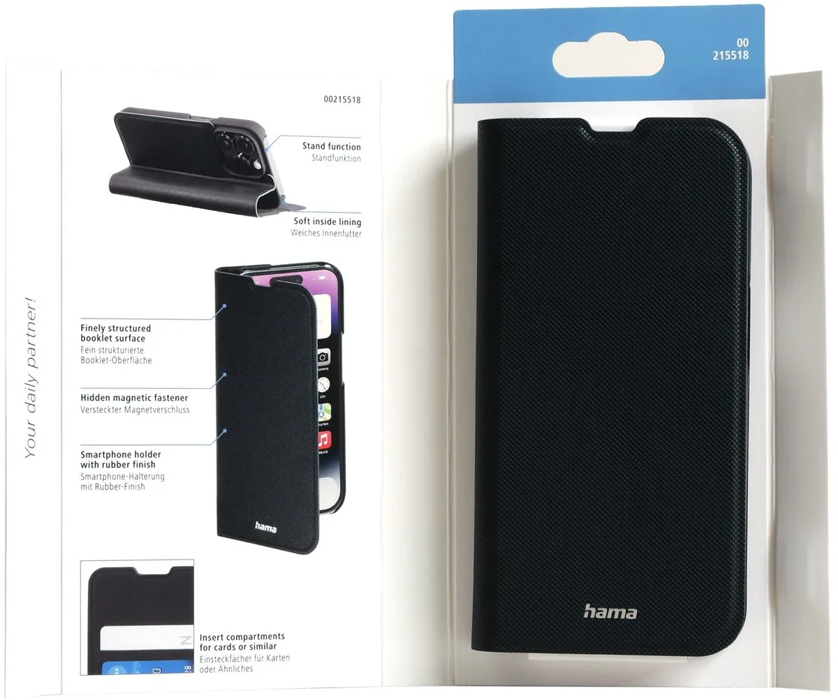 Hama Booklet Slim Pro Hoesje iPhone 14 Pro - Zwart - MPN 00215518