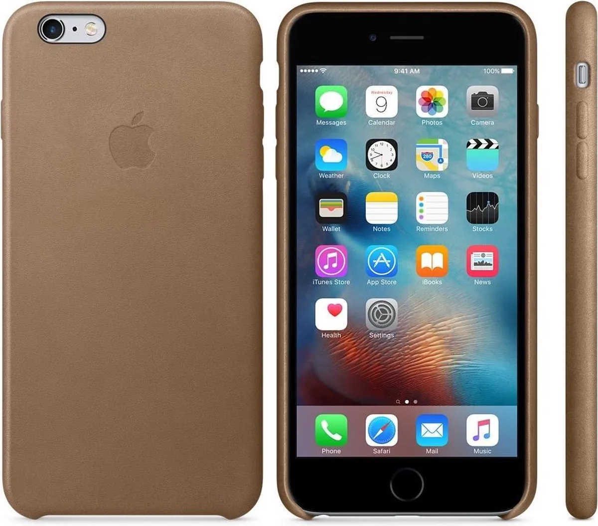 Apple Leren Hoesje iPhone 6/6S Plus MGQR2ZM/A - Bruin - afbeelding 6 van 6