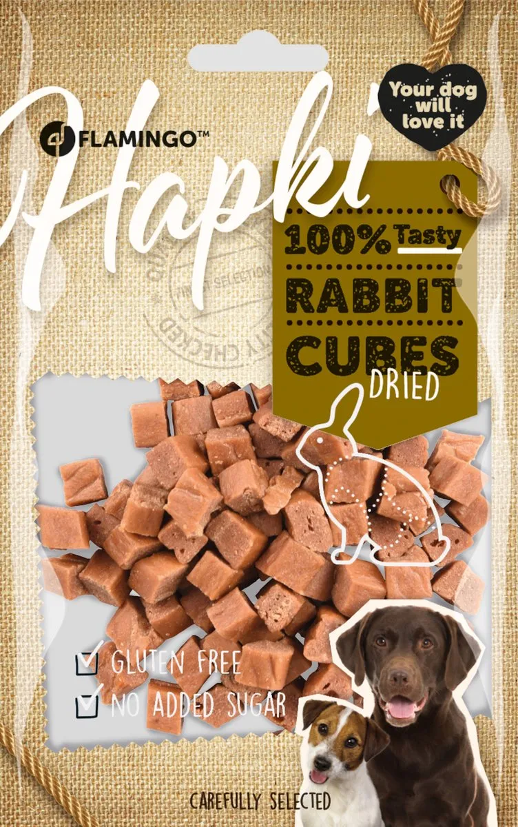 Flamingo Hapki Rabbit Cubes 85g