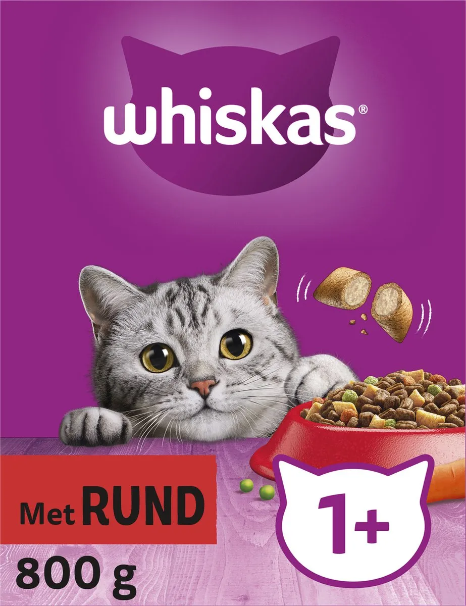 Whiskas Adult 1+ Rund Kattenbrokken - 5x800g