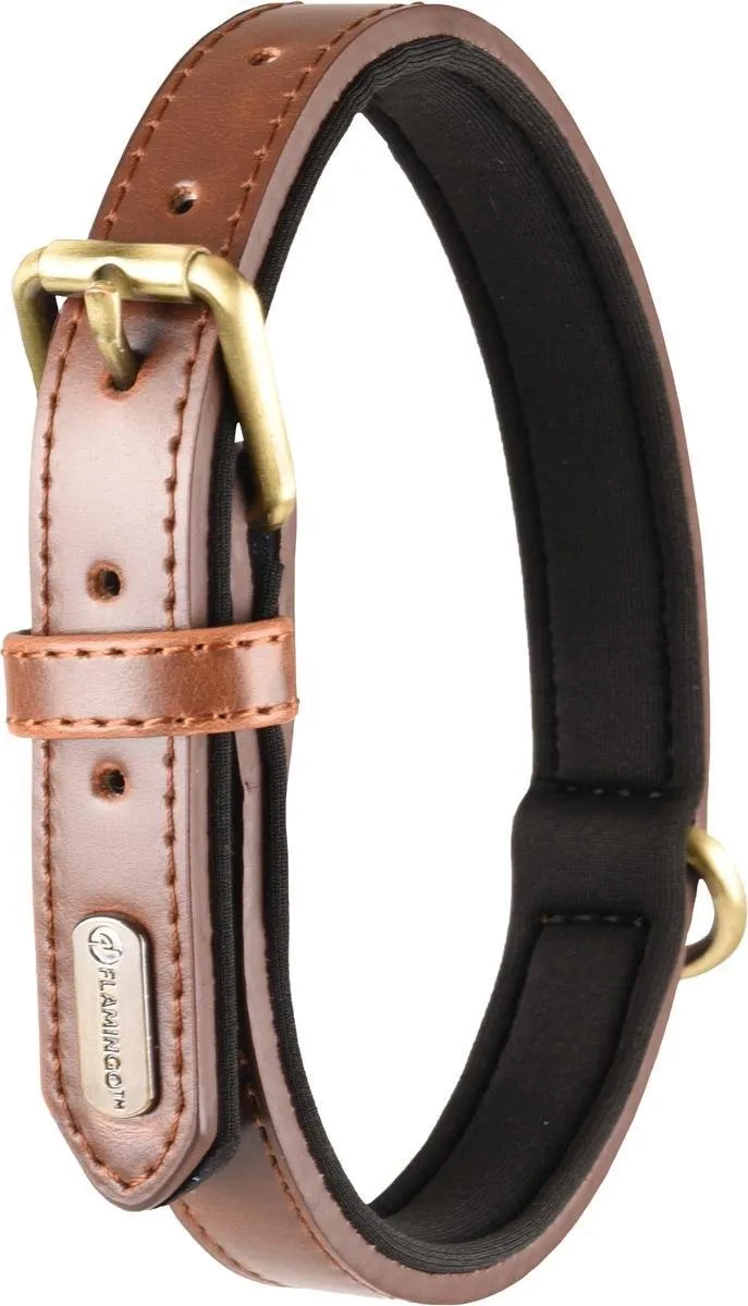 Flamingo Lyabo Bruin Hond Halsband - XL 47-57cm