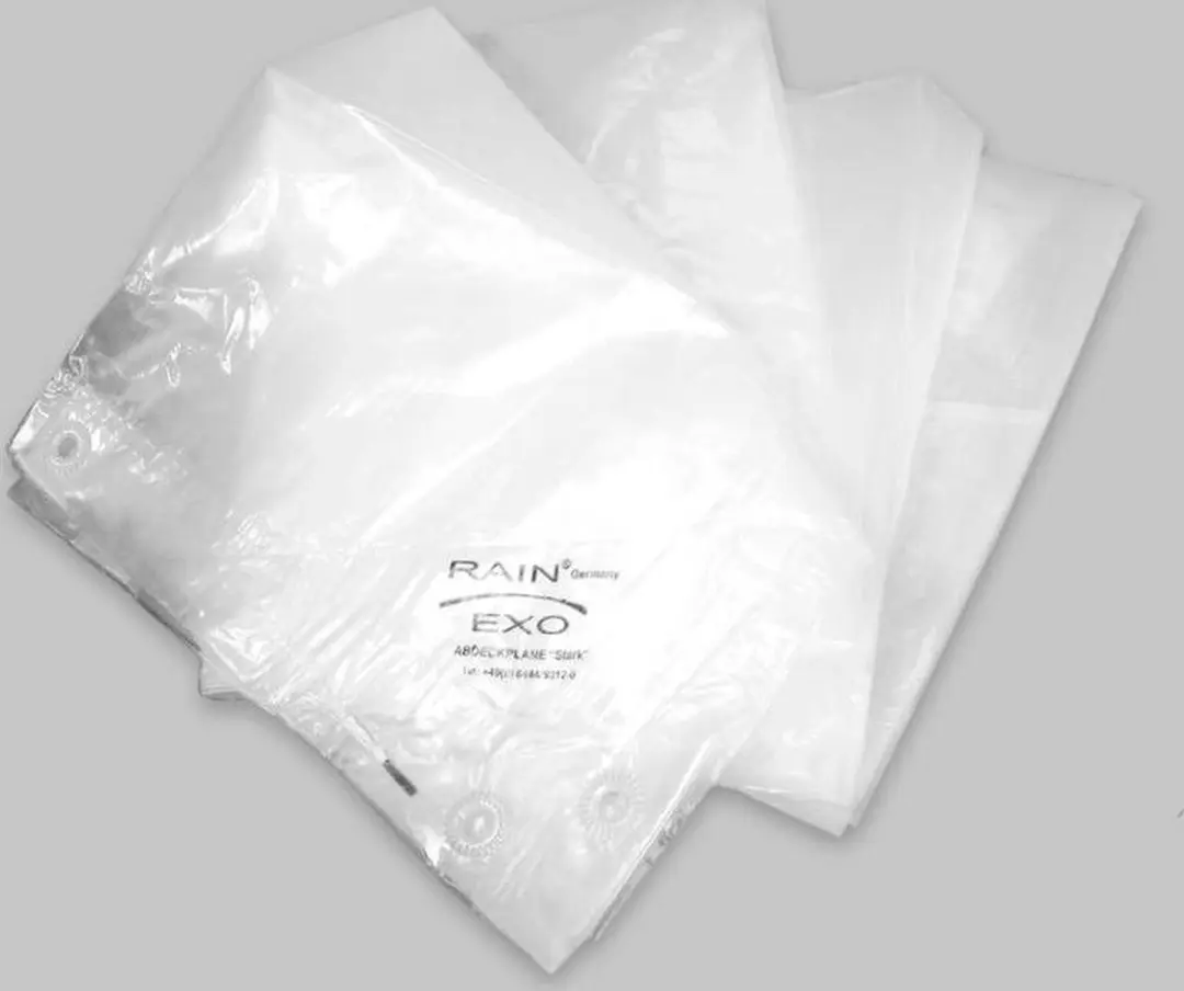 Transparant, sterk afdekzeil, 90 g/m², 8 x 12 m