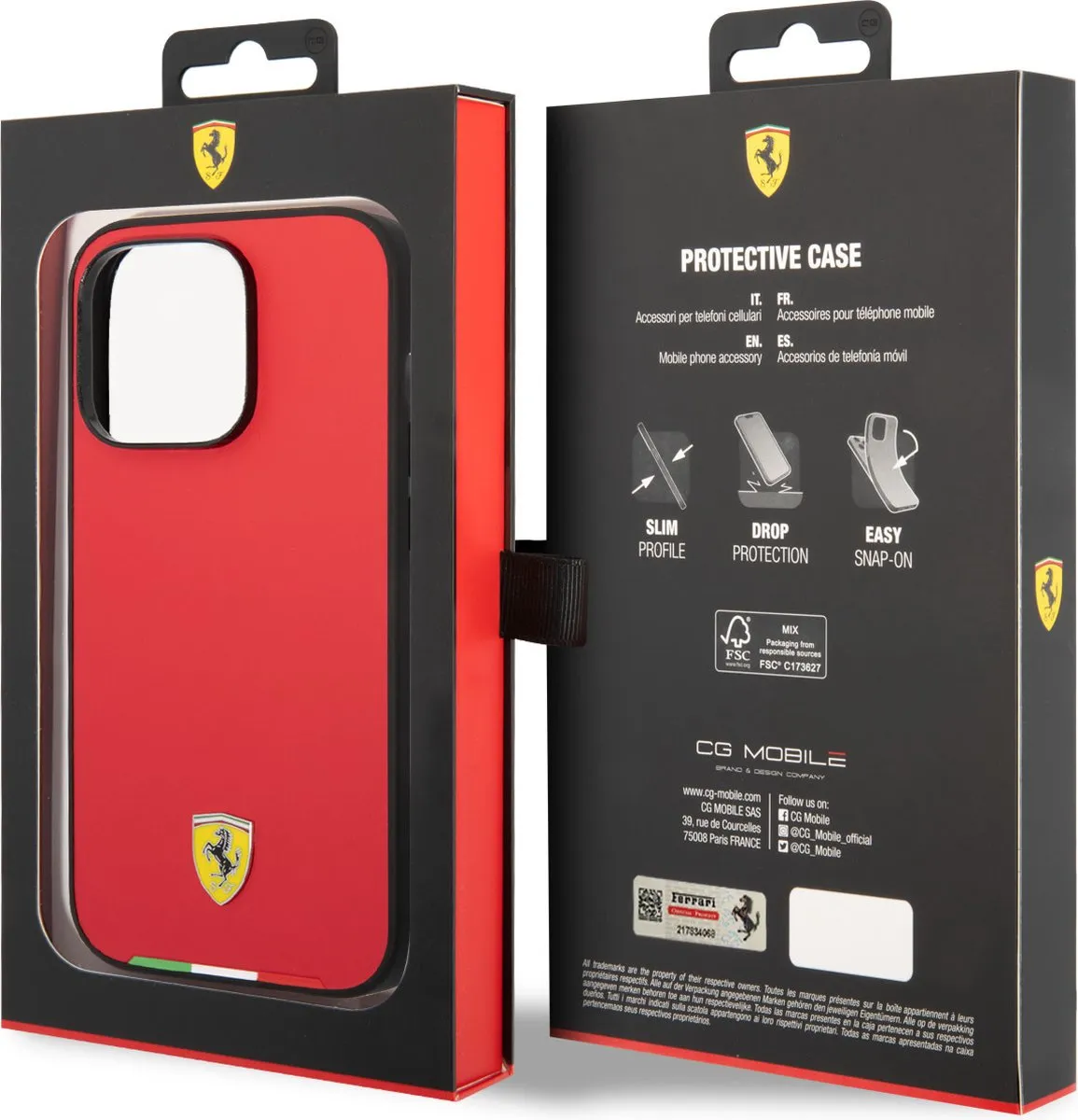 Ferrari iPhone 14 Pro Hoesje - Rood - MagSafe