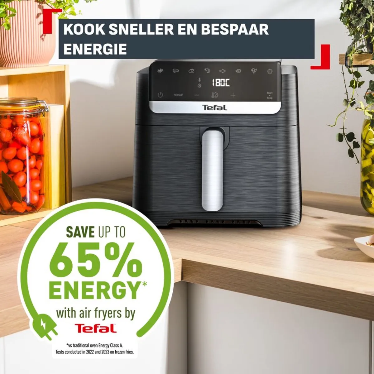 Tefal Easy Fry Mega Compact EY8618 Heeluchtfriteuse 7,5L - 2000W - Zwart
