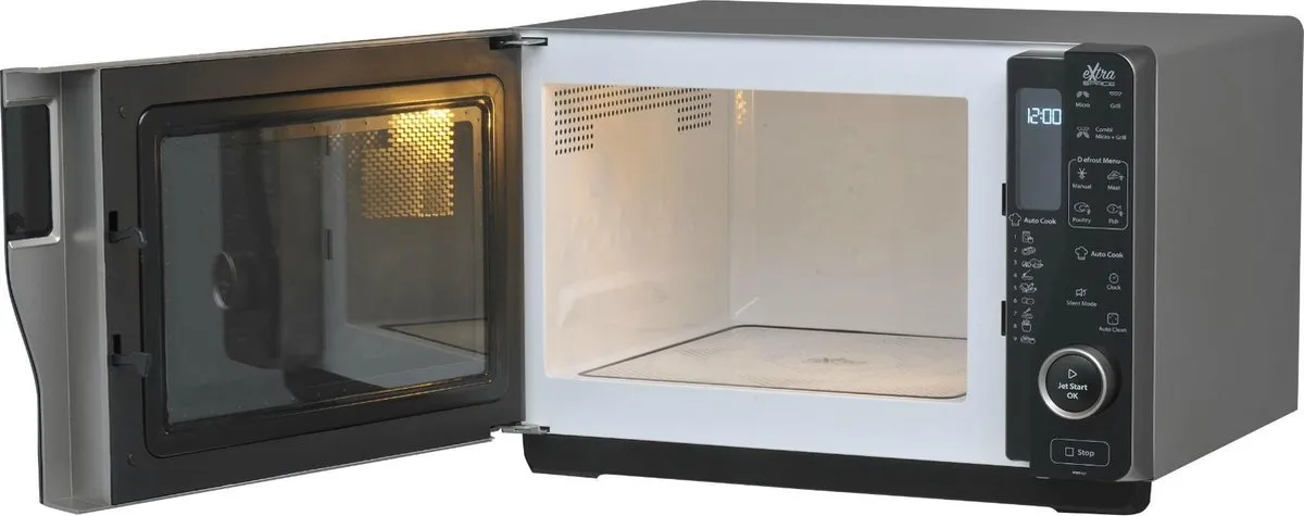 Whirlpool Extra Space MWF 421 SL Magnetron 800W - Zwart/Zilver - afbeelding 6 van 6
