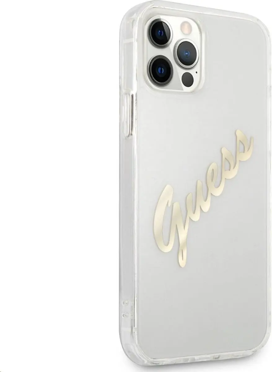 Guess Vintage Transparante Hoes - iPhone 12/12 Pro - Goud - afbeelding 3 van 6