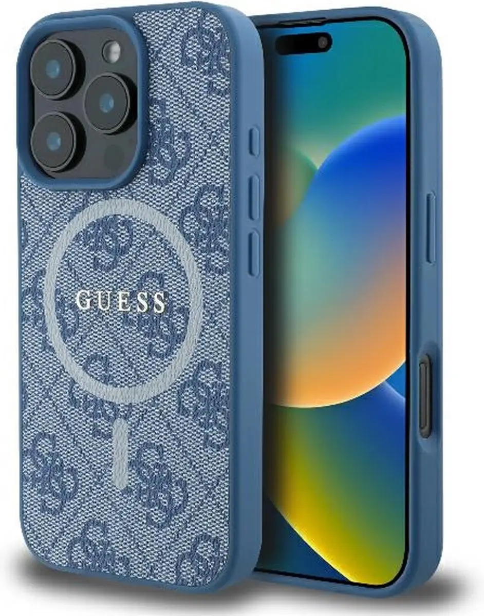 Guess 4G Ring Classic Logo MagSafe Hoesje - Blauw - afbeelding 2 van 6