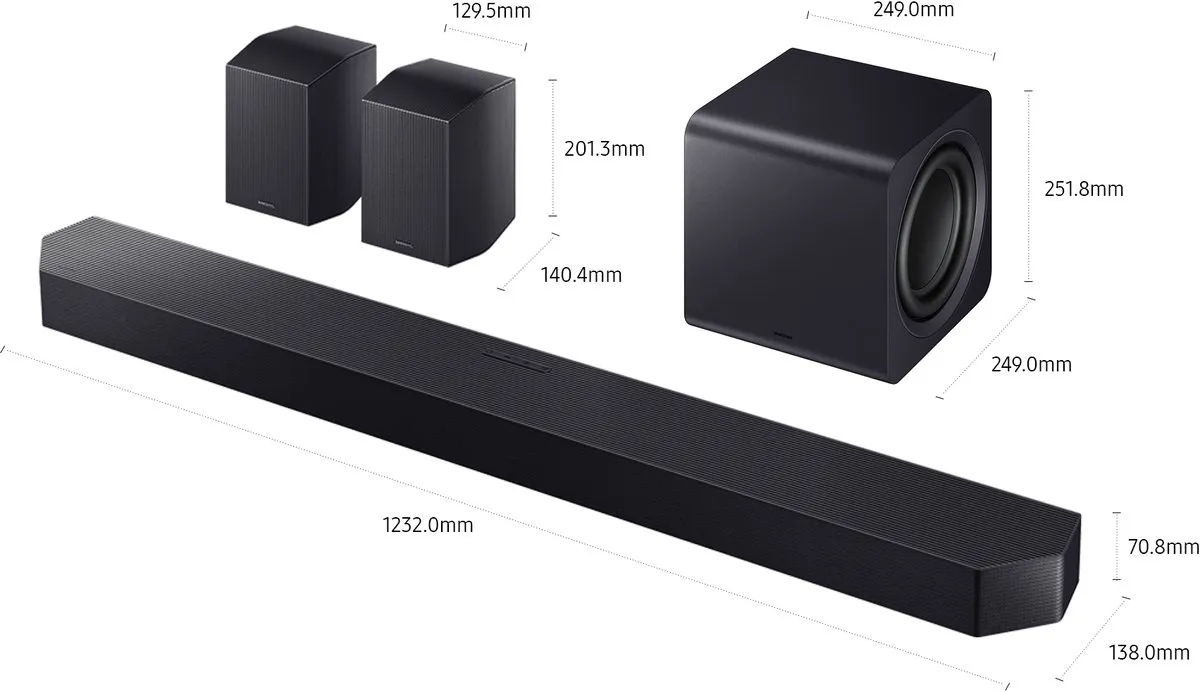Samsung HW-Q990F/ZF Soundbar 11.1.4 - 756W - Zwart