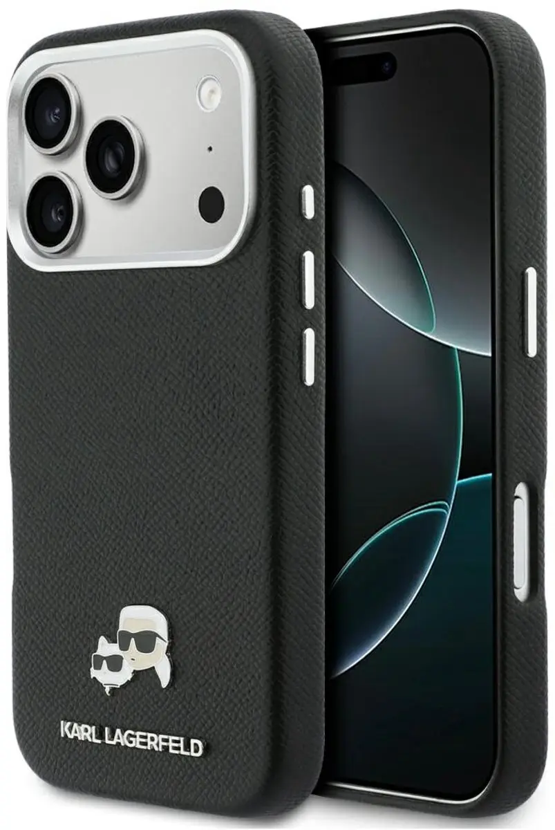 Karl Lagerfeld Case Head Pins Saffiano MagSafe iPhone 17 Pro Max