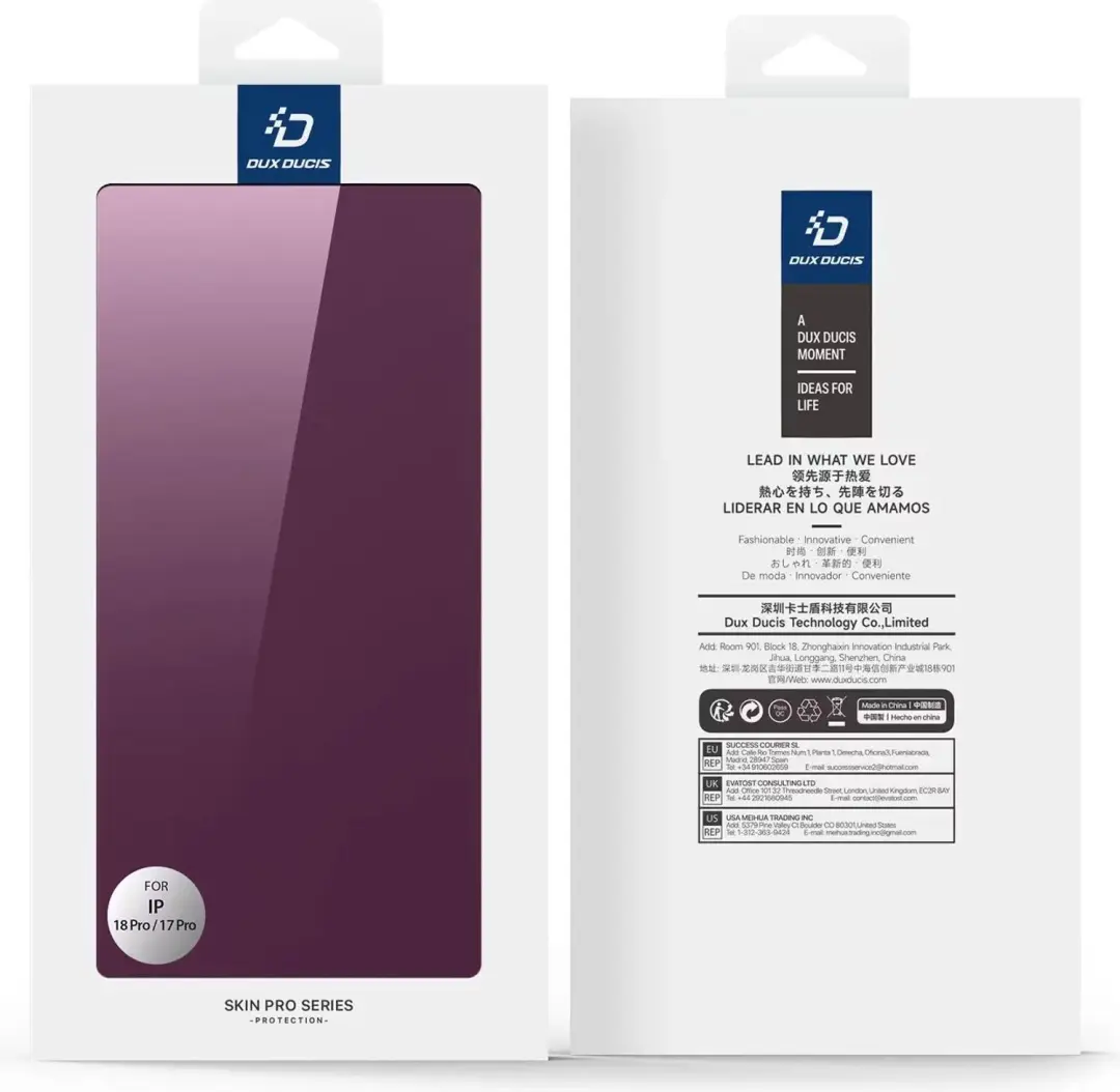 Dux Ducis Skin Pro Hoesje iPhone 18 Pro/17 Pro - Paars - afbeelding 2 van 6