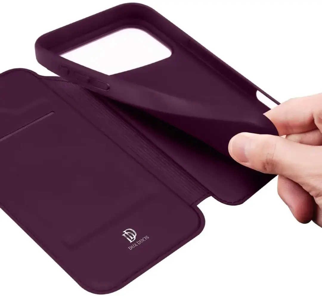 Dux Ducis Skin Pro Hoesje iPhone 18 Pro Max - Burgundy - afbeelding 6 van 6