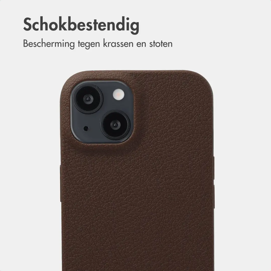 Imoshion Texture Backcover iPhone 13/14 - Donkerbruin - afbeelding 4 van 6
