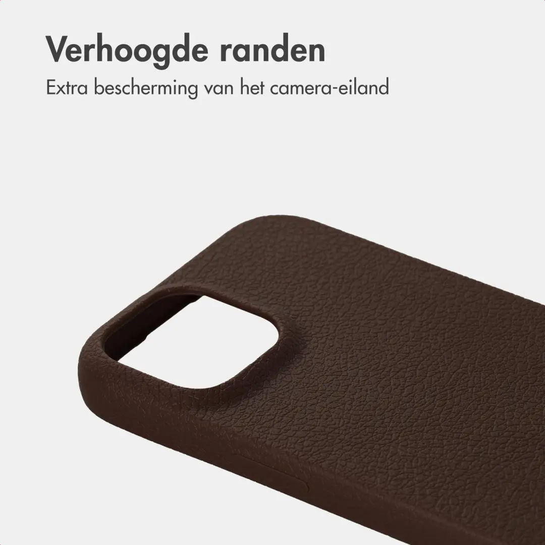 Imoshion Texture Backcover iPhone 13/14 - Donkerbruin - afbeelding 5 van 6