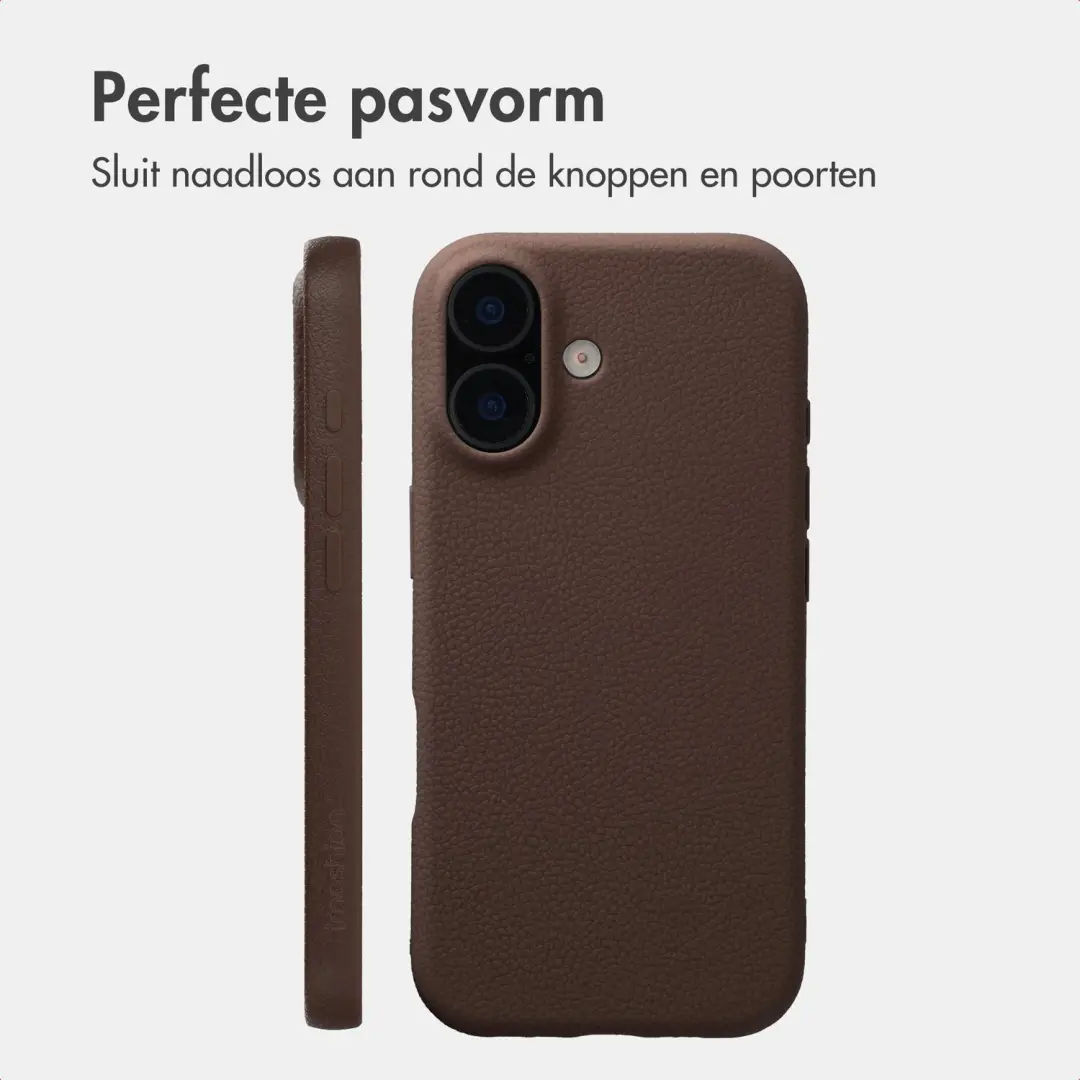 Imoshion Texture Backcover iPhone 17 - Donkerbruin - afbeelding 6 van 6
