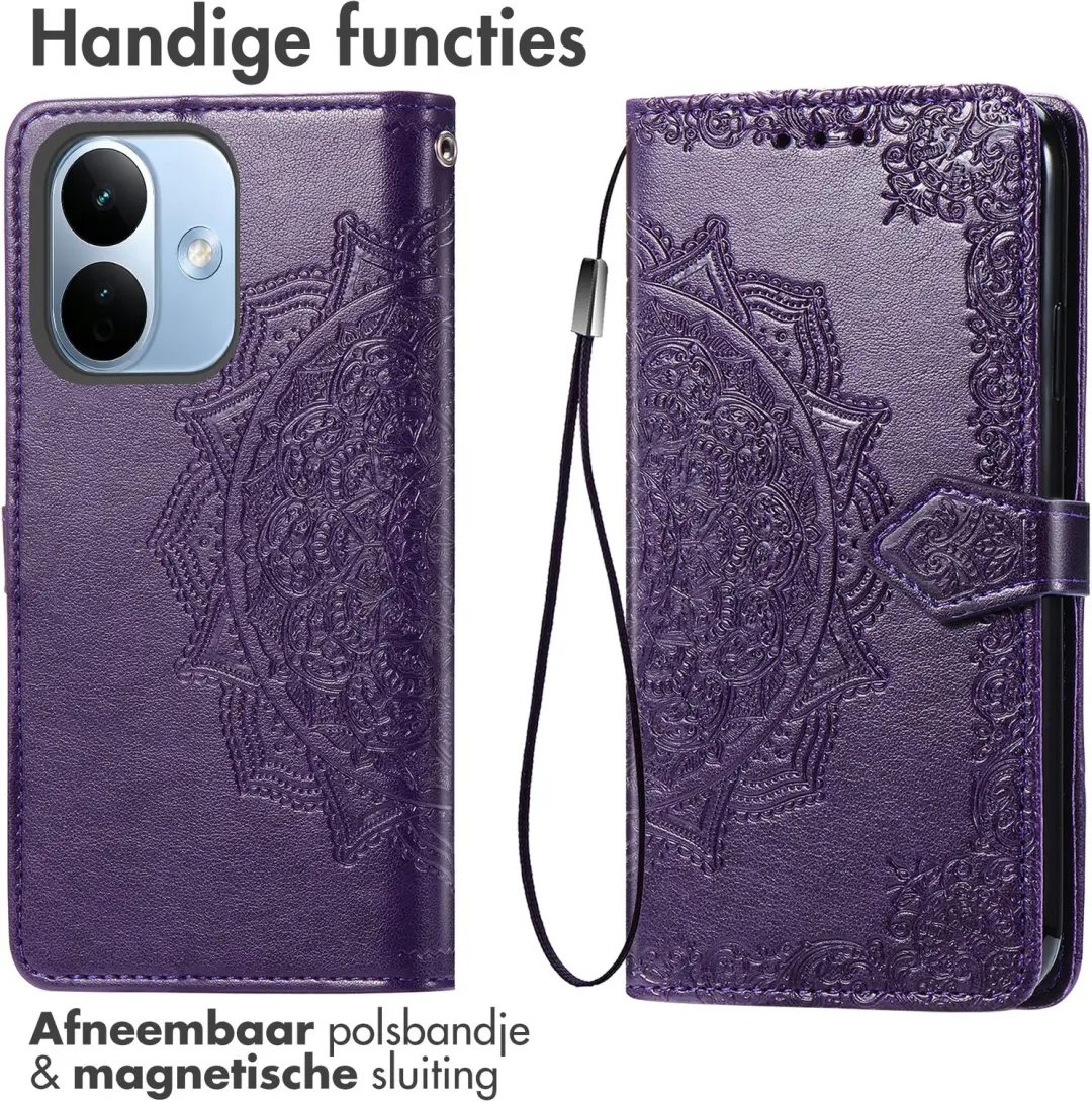 Imoshion Mandala Bookcase Hoesje Xiaomi Redmi Note 17 Pro Max - Paars - afbeelding 2 van 4