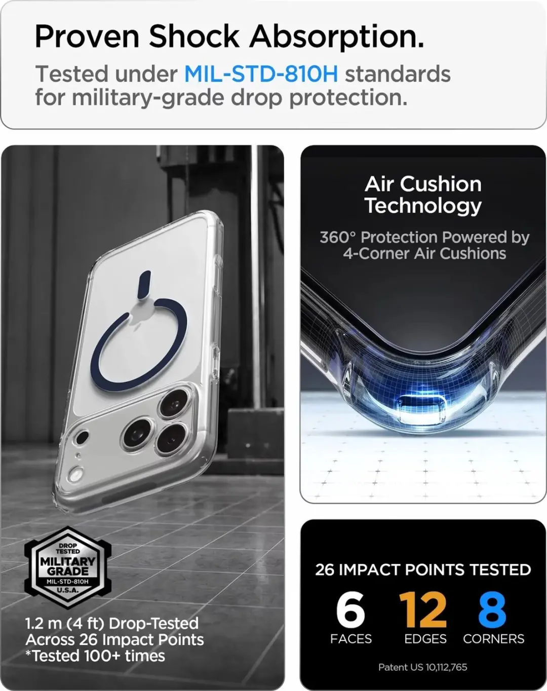 Spigen Ultra Hybrid MagFit Hoesje iPhone 18 Pro Max - Blauw - afbeelding 6 van 6