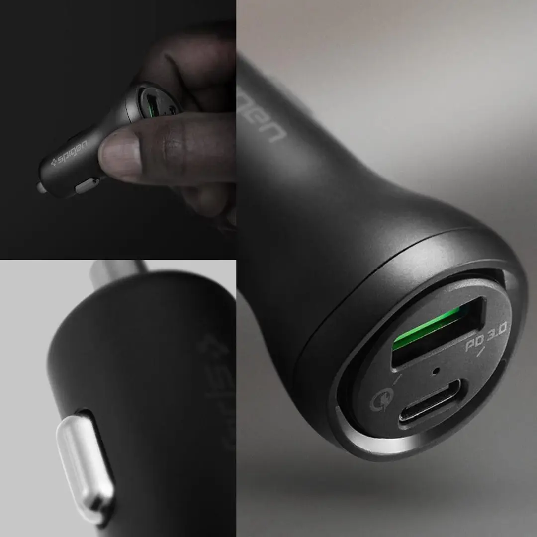 Spigen F31QC USB-C Oplader Auto 45W - Zwart - afbeelding 3 van 6