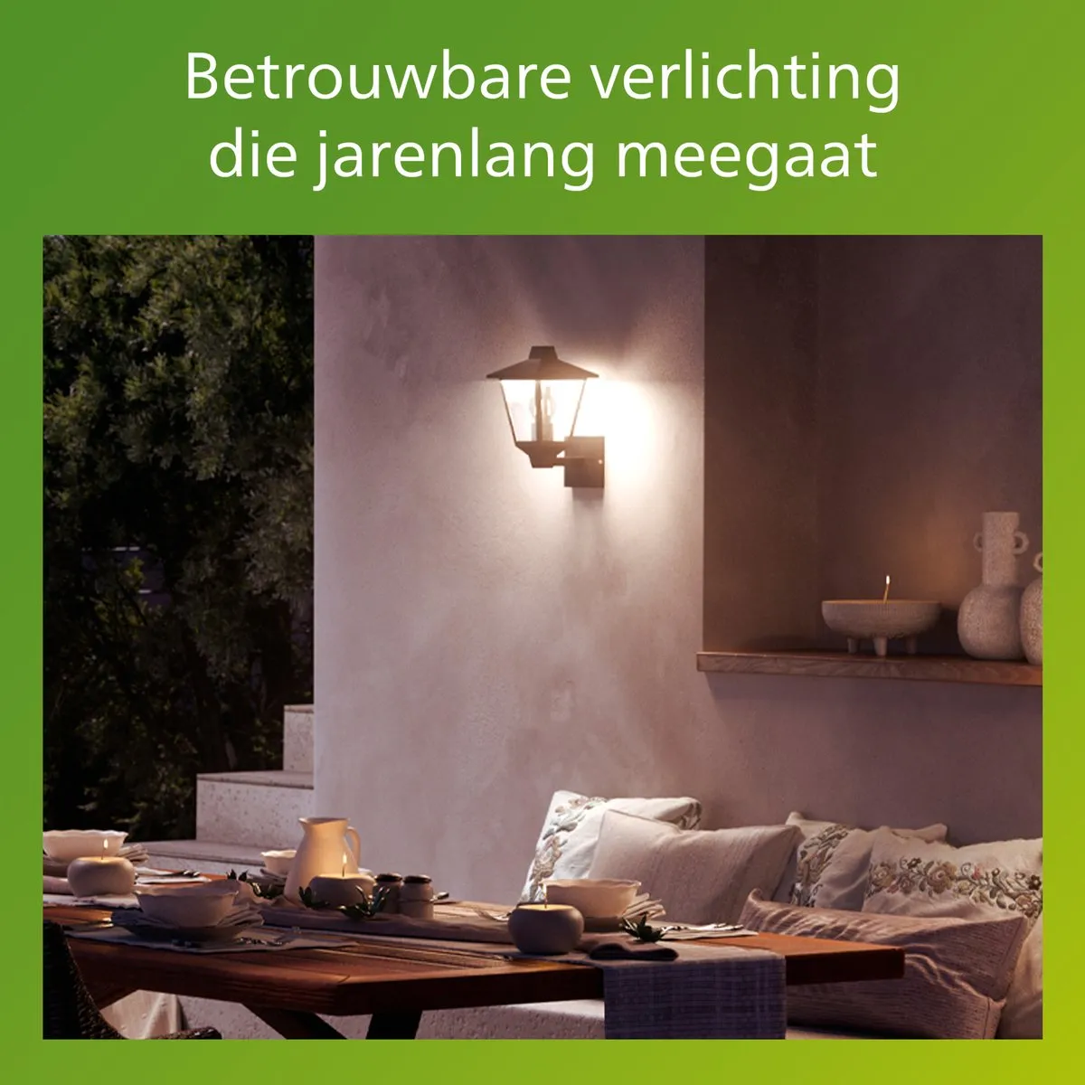 Philips Kinno Wandlamp E27 Zwart - IP44 - afbeelding 6 van 6