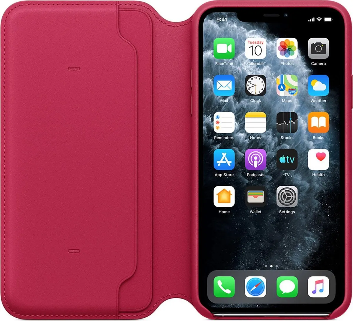 Apple Leren Folio Hoesje iPhone 11 Pro Max MY1N2ZM/A - Raspberry