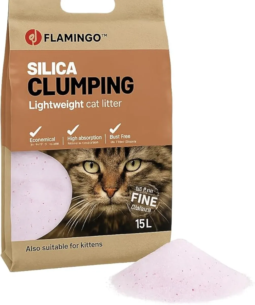 Flamingo Silica Kattenbakvulling Fijn