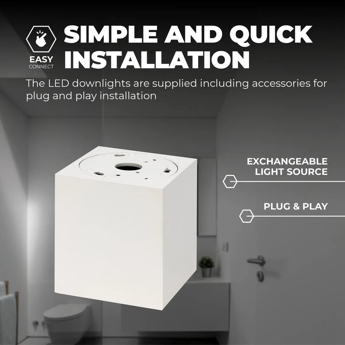 Ledvion LED Opbouwspot 3W 2700K - Wit