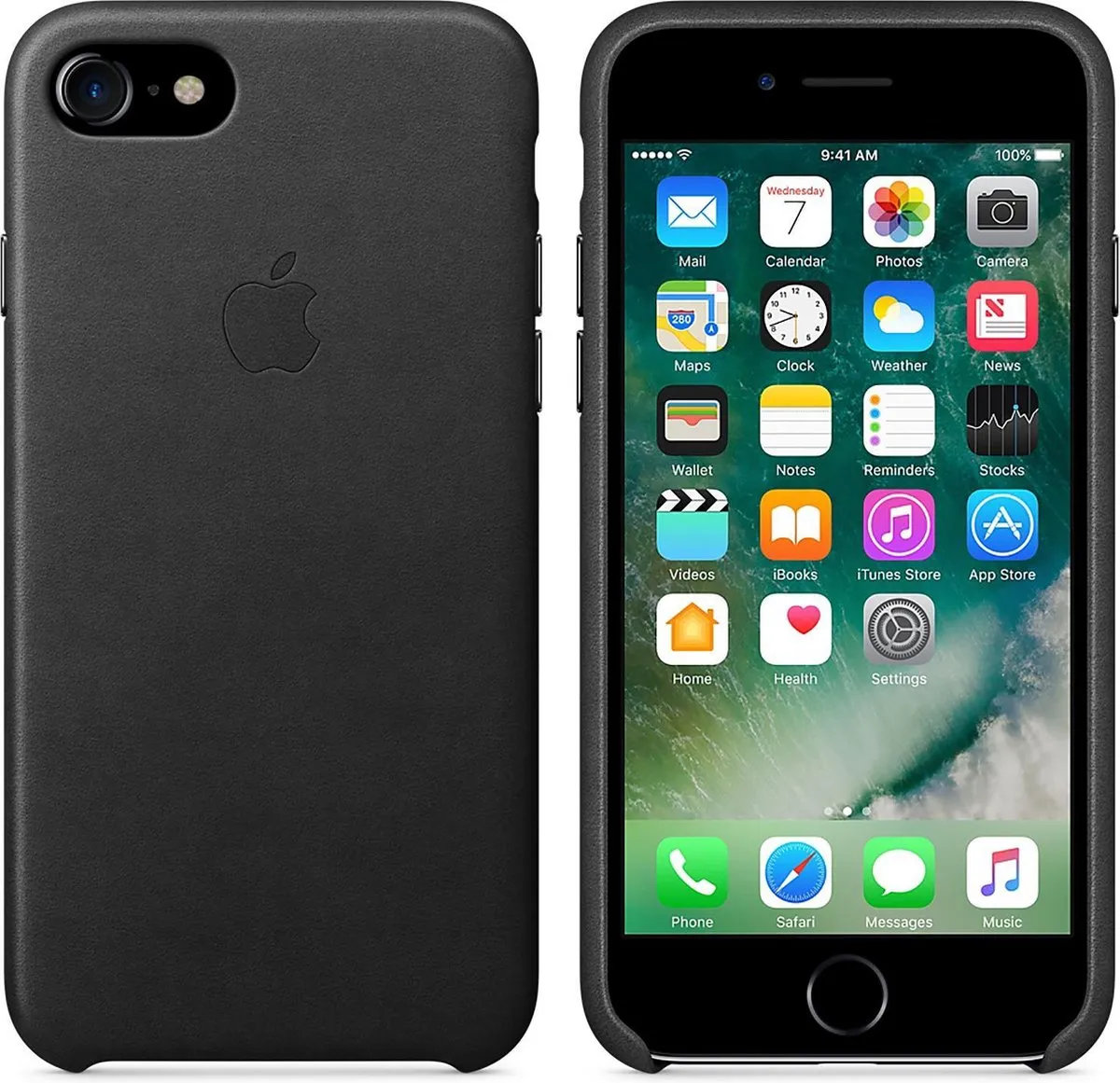Apple Leren Hoesje MMY52ZM/A - iPhone 7/8/SE (2020) - Zwart