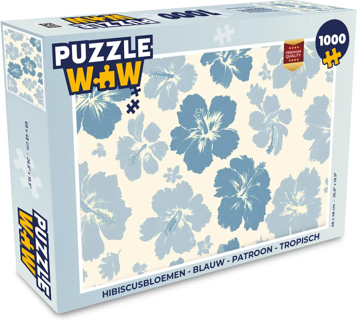 PuzzleWow Hibiscusbloemen Legpuzzel 1000 Stuks - Multicolor