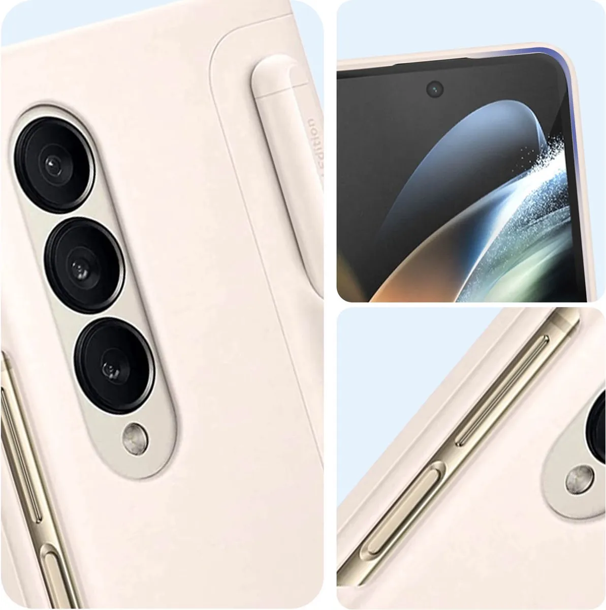 Samsung EF-OF93PCUEGWW Standing Cover - Galaxy Z Fold4 - Zand - afbeelding 6 van 6
