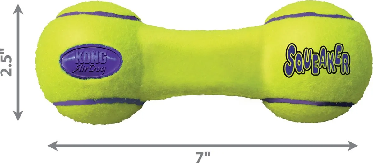 KONG Air Squeaker Dumbbell Medium - Geel