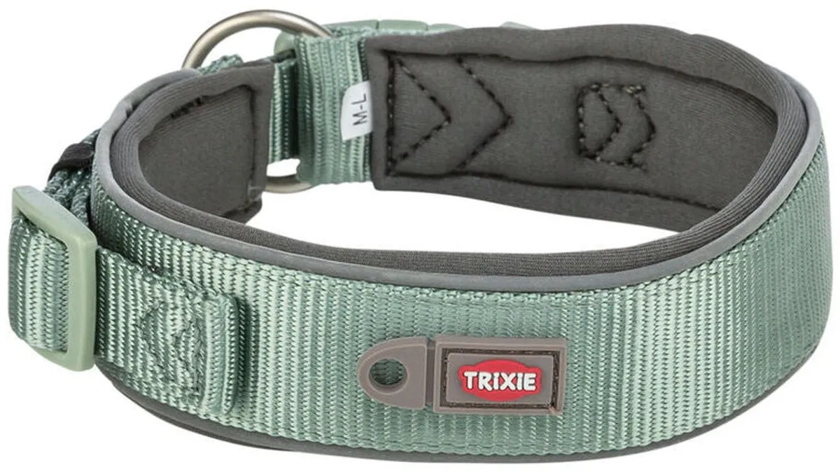 Trixie Halsband Premium Extra Breed 46-55x5cm - Salie/Grijs - afbeelding 3 van 4