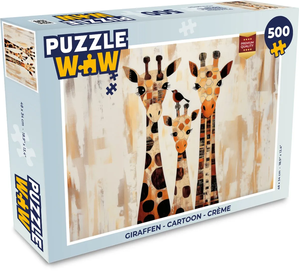 PuzzleWow Giraffen Legpuzzel 500 Stuks