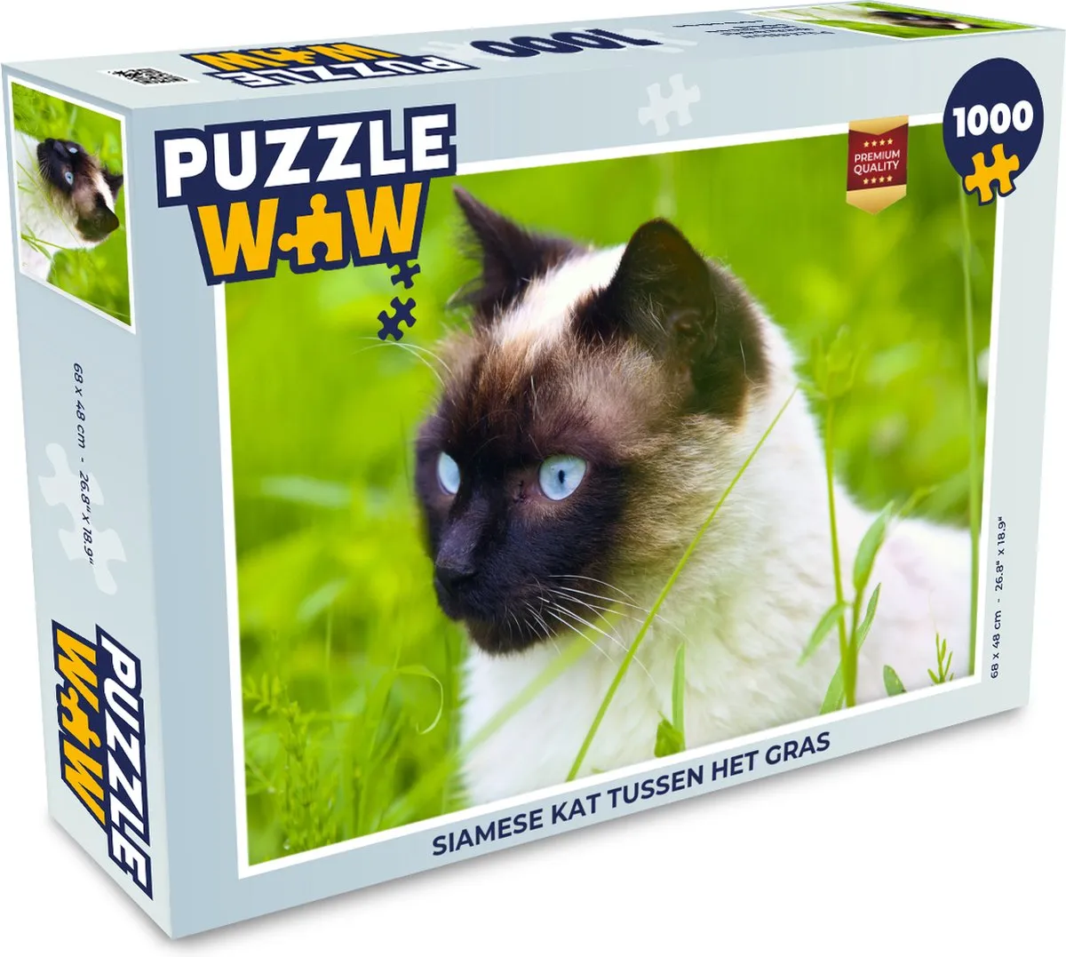 PuzzleWow Siamese Kat Legpuzzel 1000 Stuks