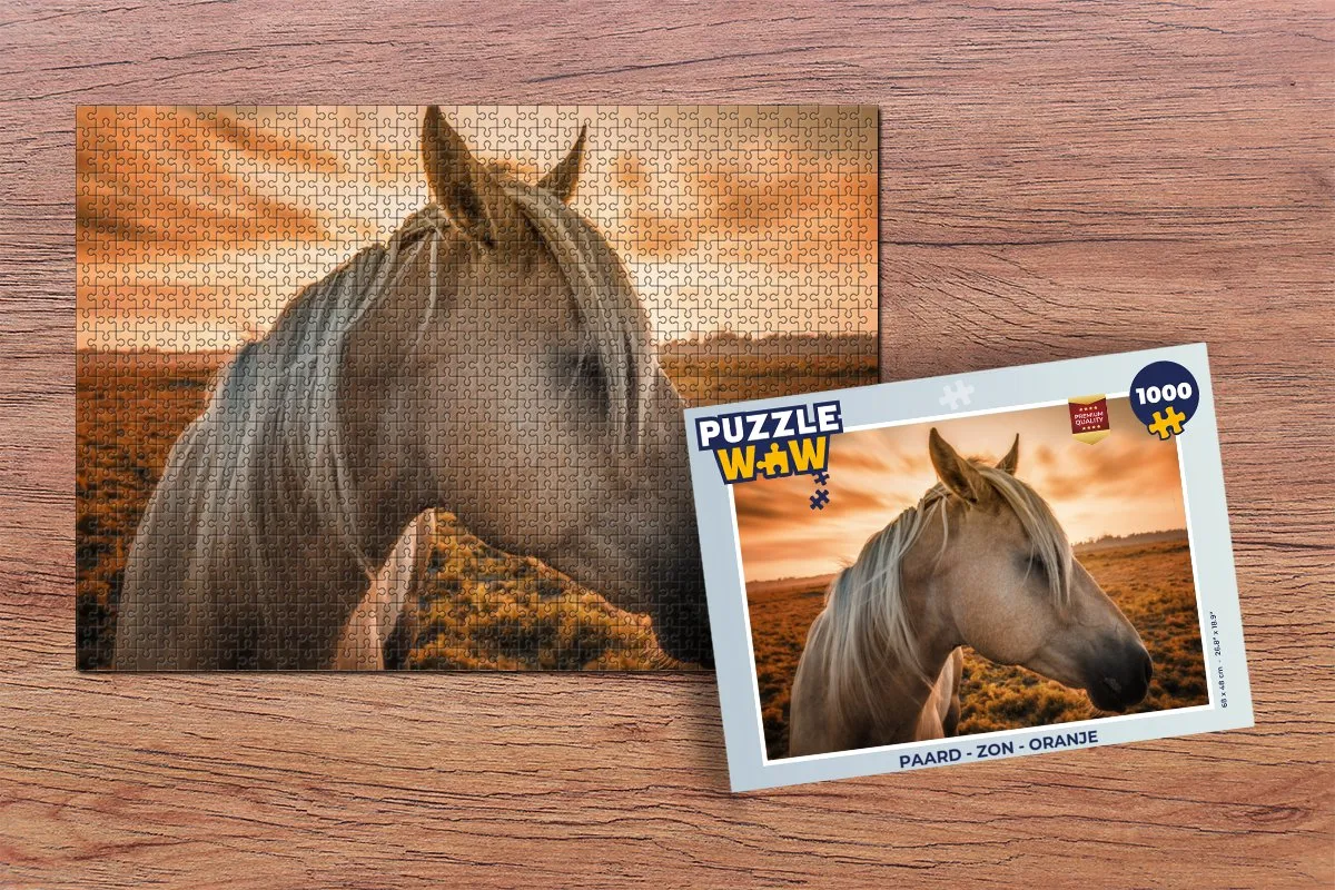 PuzzleWow Legpuzzel Paard - 1000 Stuks - Multicolor
