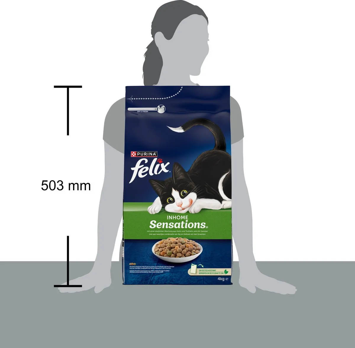 Felix Inhome Sensations Droogvoer Kat - Kip Granen Tuingroenten 4kg